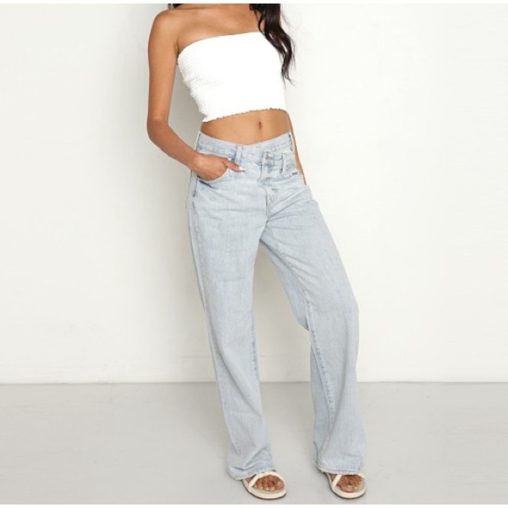 PISTOLA Bobbie Crossover Wide Leg Jeans Rennie